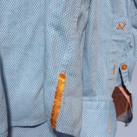 Men's Blue Button-Up Jacket - Picture 4 of 12